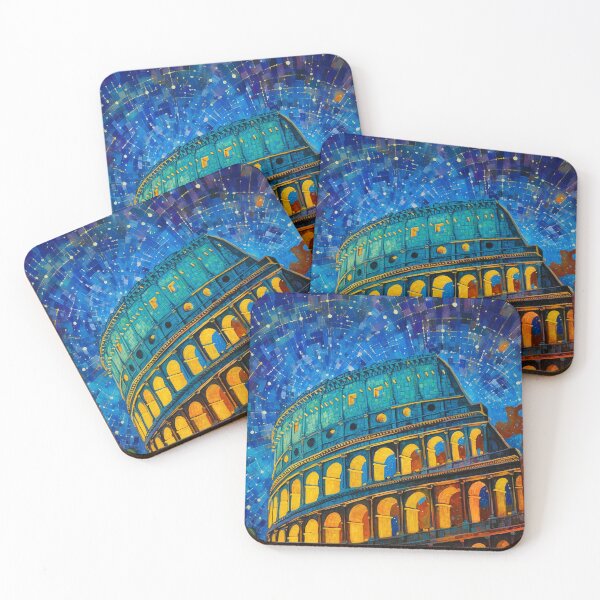 Item preview, ROME PAINTING OF THE COLOSSEUM STARRY NIGHT designed and sold by infinitearte.