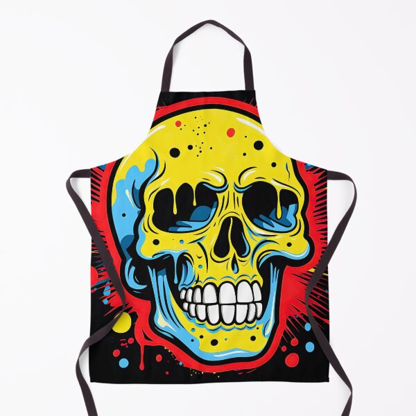 Item preview, A YELLOW POP ART STYLE SKULL designed and sold by infinitearte.