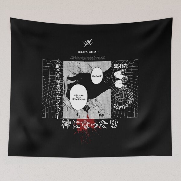 Item preview, Humans Are The Real Monsters - Dark Manga Aesthetic T-Shirt Design designed and sold by Re:Creator.