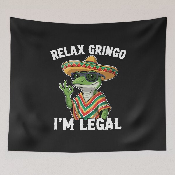 Item preview, Mexican Lizard Relax Gringo I'm Legal Funny Cinco De Mayo designed and sold by alenaz.