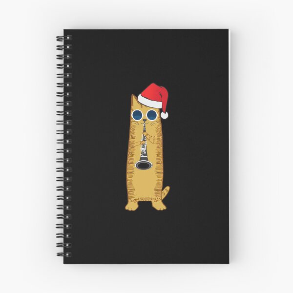 Item preview, Cool Hipster Cat Playing The Clarinet For Christmas 		 designed and sold by tigomofaedoa.