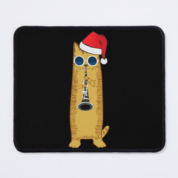 Item preview, Cool Hipster Cat Playing The Clarinet For Christmas designed and sold by tigomofaedoa.