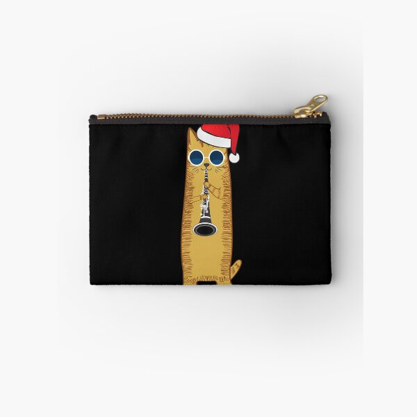 Item preview, Cool Hipster Cat Playing The Clarinet For Christmas 		 designed and sold by tigomofaedoa.