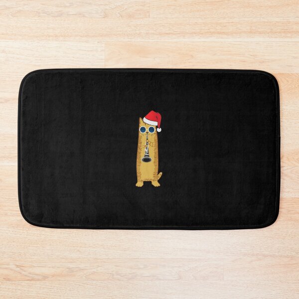 Item preview, Cool Hipster Cat Playing The Clarinet For Christmas 		 designed and sold by tigomofaedoa.