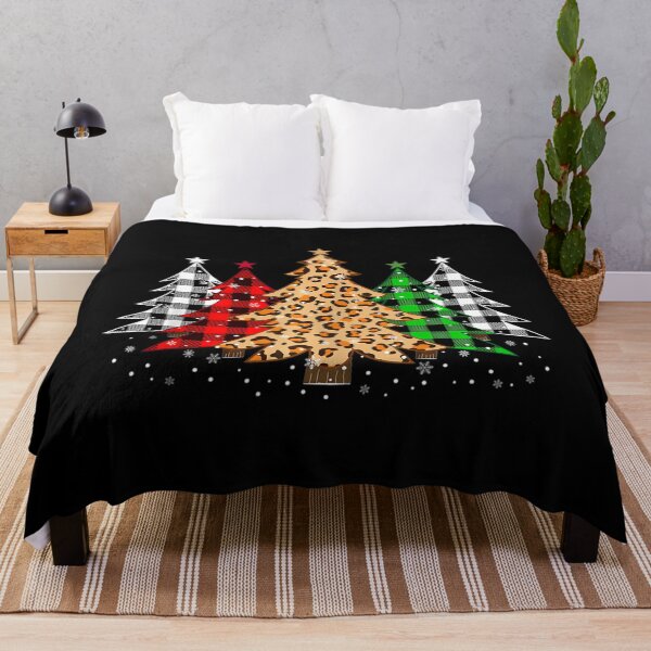 Item preview, Christmas Trees with Buffalo Plaid & Leopard Print Xmas designed and sold by telnovybettl.