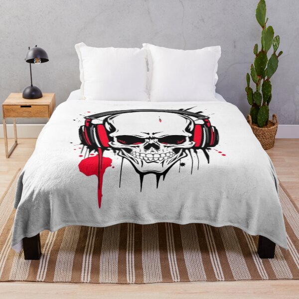 Item preview, Hardcore Dripping Skull With Headphones designed and sold by UNK-Fatigues.