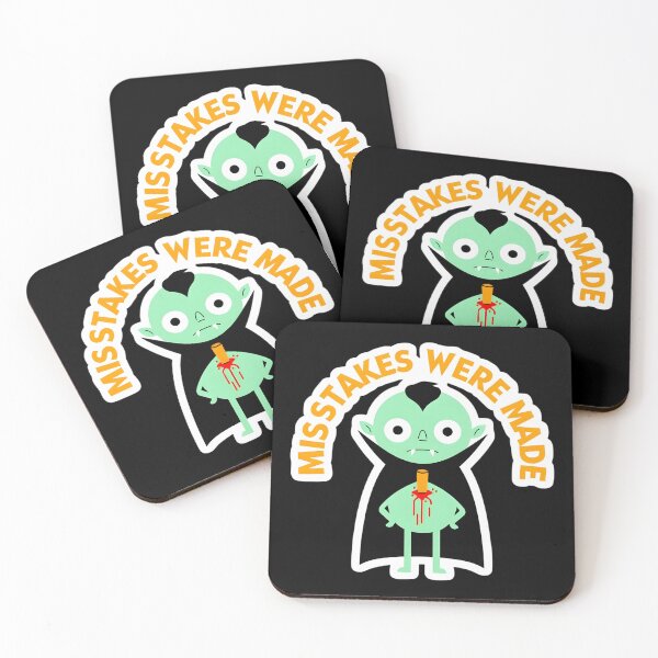 Item preview, Funny Vampire Pun Sticker – Mistakes Were Made Halloween Cartoon Design designed and sold by FestivityFinds.