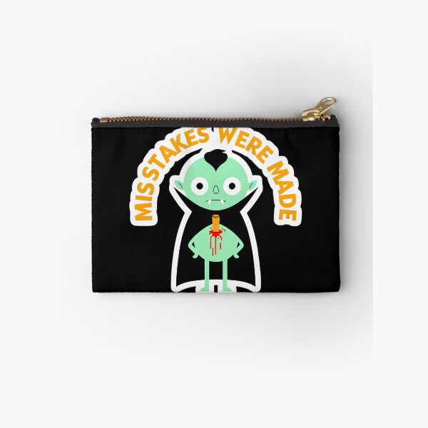 Item preview, Funny Vampire Pun Sticker – Mistakes Were Made Halloween Cartoon Design designed and sold by FestivityFinds.