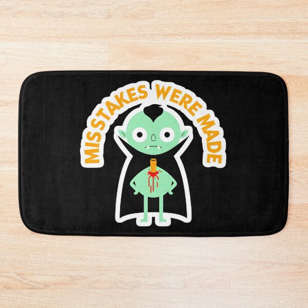 Item preview, Funny Vampire Pun Sticker – Mistakes Were Made Halloween Cartoon Design designed and sold by FestivityFinds.