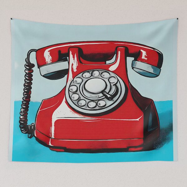 Artikelvorschau, Retro-Telefon mit Wählscheibe, blaugrün entworfen und verkauft von LanaGustavsson.