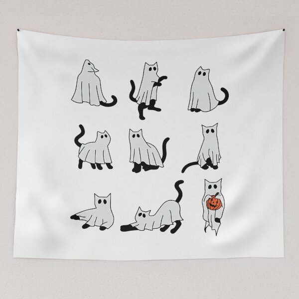 Item preview, Cute Ghost Cat Funny Halloween Outfit Costumes 		 designed and sold by suveergippou.