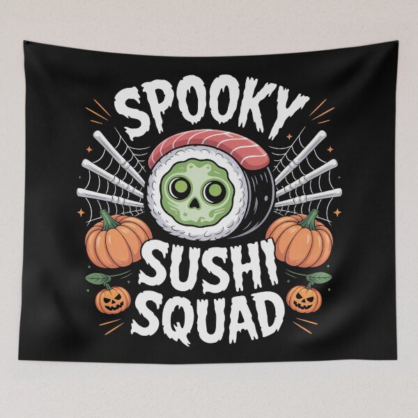 Item preview, Spooky Sushi Squad – Cute Halloween Sushi designed and sold by Haji  Kamora.