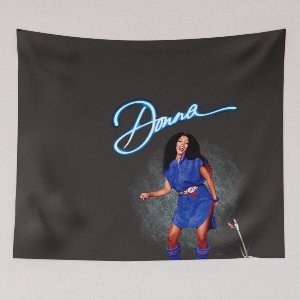 Item preview, Donna Summer Dancing In Blue Outfit Design For Disco Fans, Gift For Retro Music Lovers designed and sold by LindaERiley.