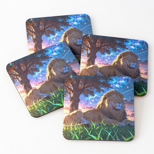 Item preview, Majestic Lion in the Sunset Grass designed and sold by HikariMoments.