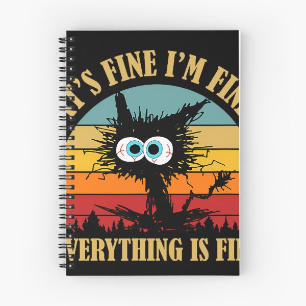 Item preview, It's Fine I'm Fine Everything Is Fine Funny Sarcastic Cat 		 designed and sold by dortuhayezh.