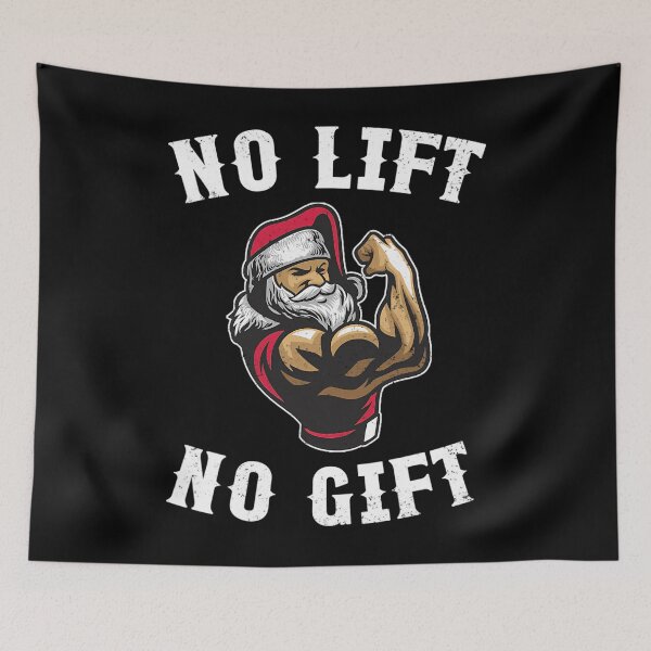 Item preview, Christmas No Lift No 	 Buff Santa Funny Xmas Gym 	 		 designed and sold by pozilohanev.