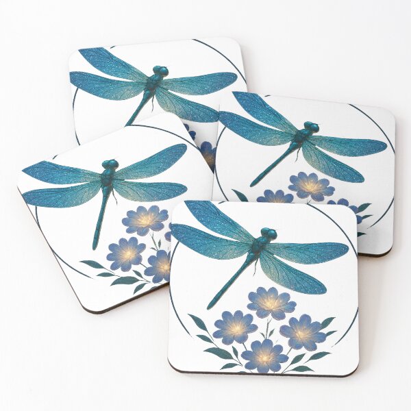 Item preview, Celestial Dragonfly Garden – Night Bloom Magic designed and sold by Zee's Whimsical Wonders.