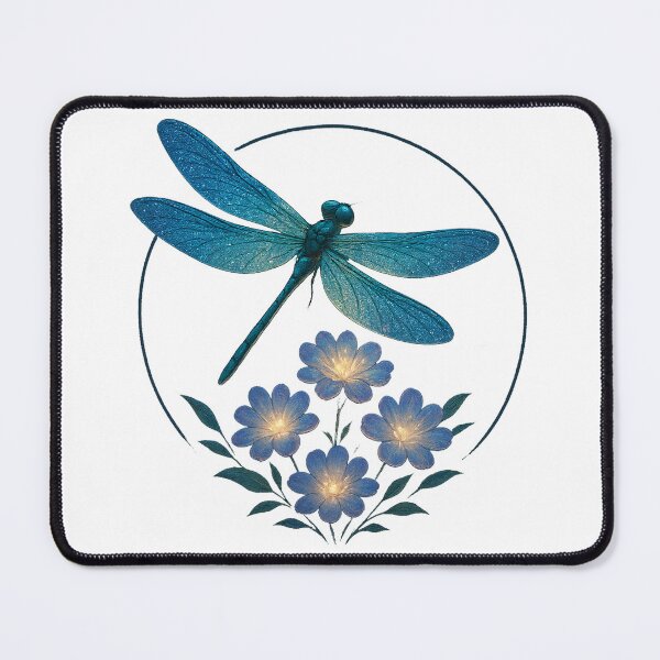 Item preview, Celestial Dragonfly Garden – Night Bloom Magic designed and sold by Zee's Whimsical Wonders.