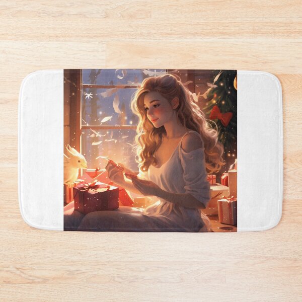 Artikelvorschau, Kleines Mädchen öffnet Geschenk Glück entworfen und verkauft von Happyfreedom.