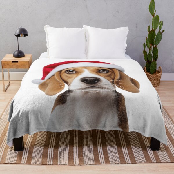 Item preview, Beagle dog with Christmas Hat – Festive Beagle Xmas Design designed and sold by LazyOwlStore.