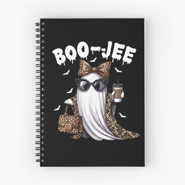 Item preview, Funny Boo JEE Ghost Leopard Print Spooky Vibes Halloween Women T-Shirt designed and sold by HarinDonreka.