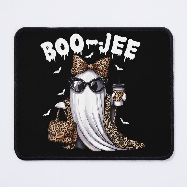 Item preview, Funny Boo JEE Ghost Leopard Print Spooky Vibes Halloween Women T-Shirt designed and sold by HarinDonreka.