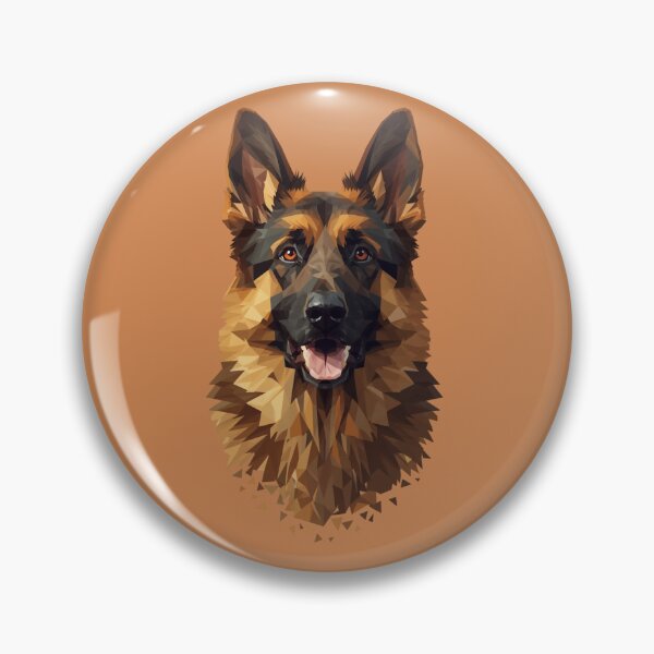 Item preview, Stylized Dog Portrait in Low-Poly Geometric Design with Earthy Tones designed and sold by PixelVibe782.