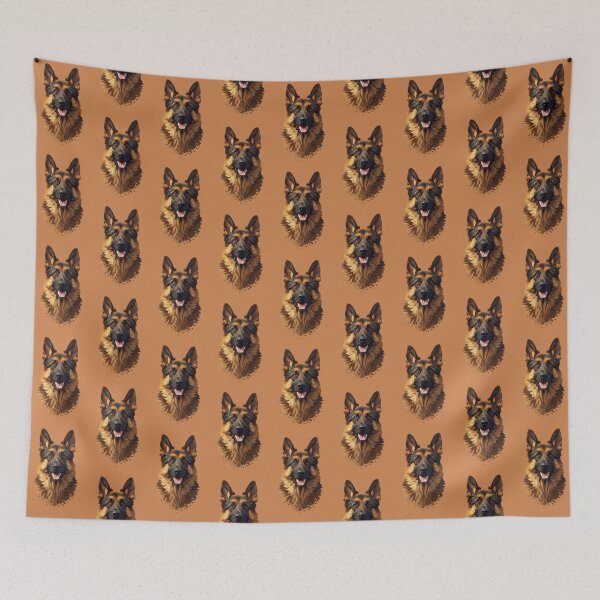 Item preview, Stylized Dog Portrait in Low-Poly Geometric Design with Earthy Tones designed and sold by PixelVibe782.