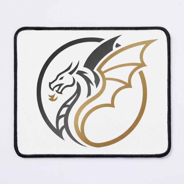 Item preview, Majestic Gold Dragon Minimalist Circular Logo designed and sold by Pearlsiwa.