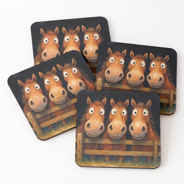 Item preview, Cute Horses ' The Happy Guys ' Designs BY SHiRLeY MacARTHuR designed and sold by Shirley MacArthur Art.