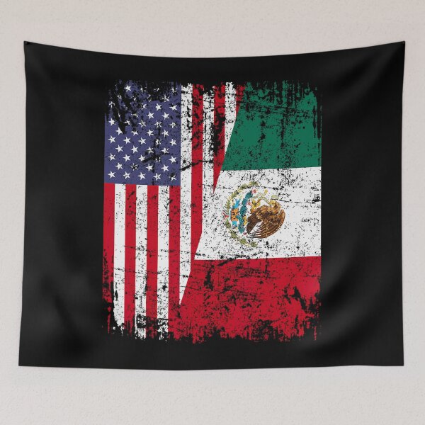 Item preview, MEXICAN ROOTS  Half American Flag  MEXICO 		 designed and sold by shmilykanazeg.
