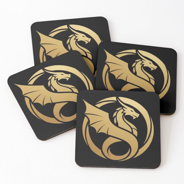 Item preview, Majestic Gold Dragon Minimalist Circular Logo designed and sold by Pearlsiwa.