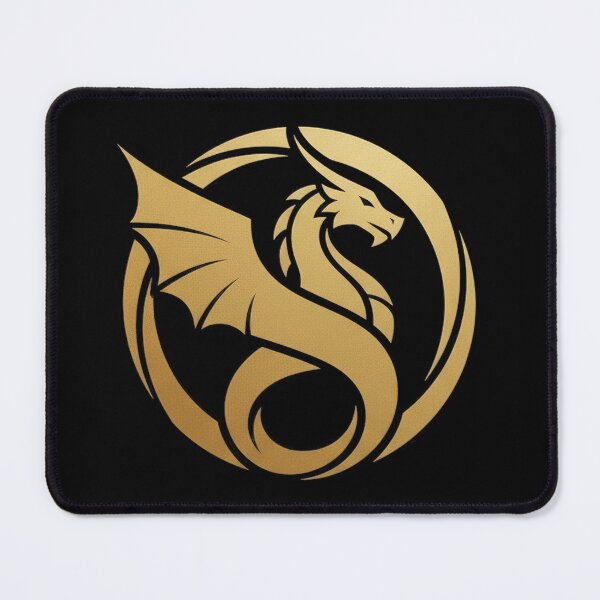 Item preview, Majestic Gold Dragon Minimalist Circular Logo designed and sold by Pearlsiwa.