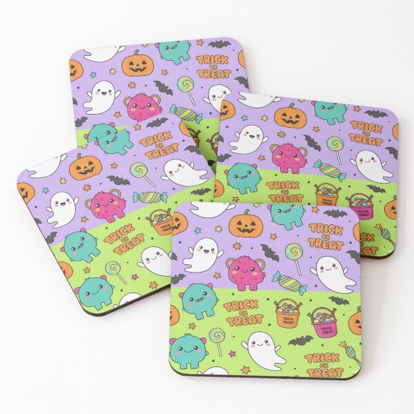 Item preview, Colorful Cartoon Halloween Monsters Illustration designed and sold by ChicGallery.