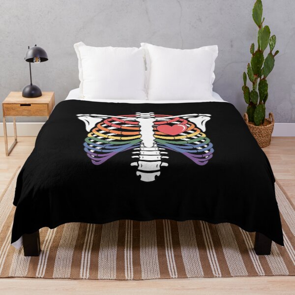 Item preview, LGBTQ Rainbow Skeleton Rib Cage Xray Gay Pride for Halloween designed and sold by HaileyRobel.