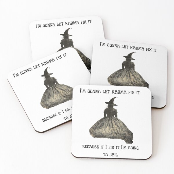 Item preview, I’m Gonna Let Karma Fix It, Because If I Fix It I’m Going To Jail - Funny Vintage Witchy Graphic designed and sold by EVESTUDIOART.
