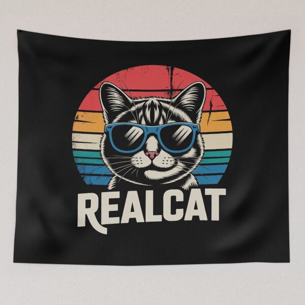 Item preview, Retro Cool Cat with Sunglasses Vintage Real Cat Design designed and sold by WitchyWhisper.