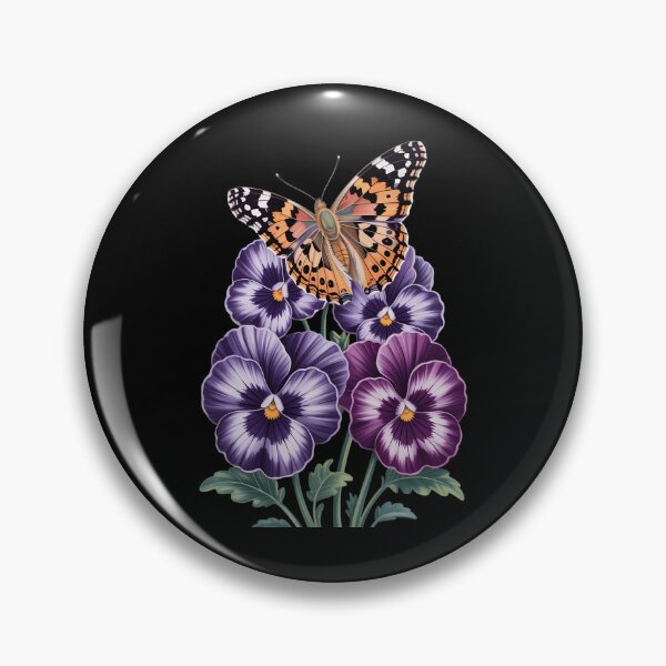 Item preview, Butterfly Purple Floral Pansy Dementia Alzheimer's Awareness designed and sold by TyraYoung.