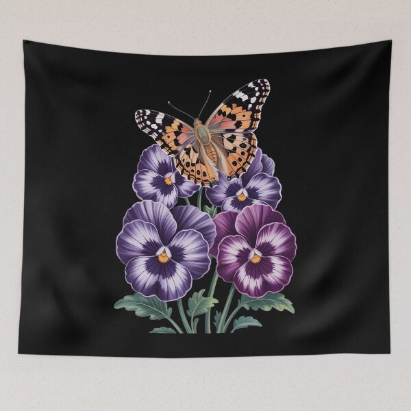 Item preview, Butterfly Purple Floral Pansy Dementia Alzheimer's Awareness designed and sold by TyraYoung.