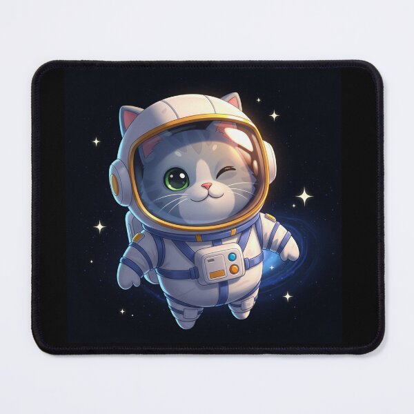 Item preview, Cosmic Kitty Adventure: Cartoon Cat Character in a Spacesuit designed and sold by catlovers2025.