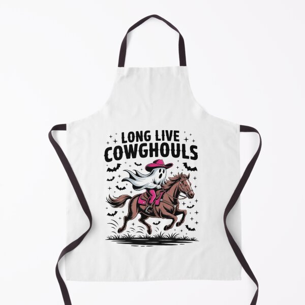Item preview, Long Live Cowghouls Halloween Cowgirl Ghost on Horse Western designed and sold by HaileyRobel.
