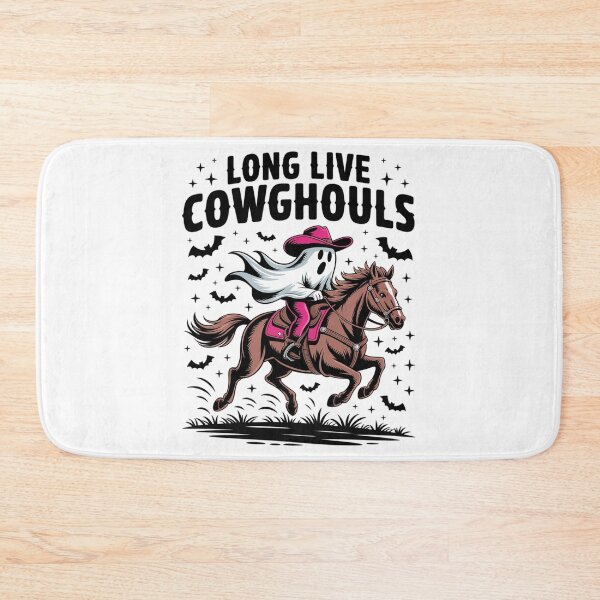 Item preview, Long Live Cowghouls Halloween Cowgirl Ghost on Horse Western designed and sold by HaileyRobel.