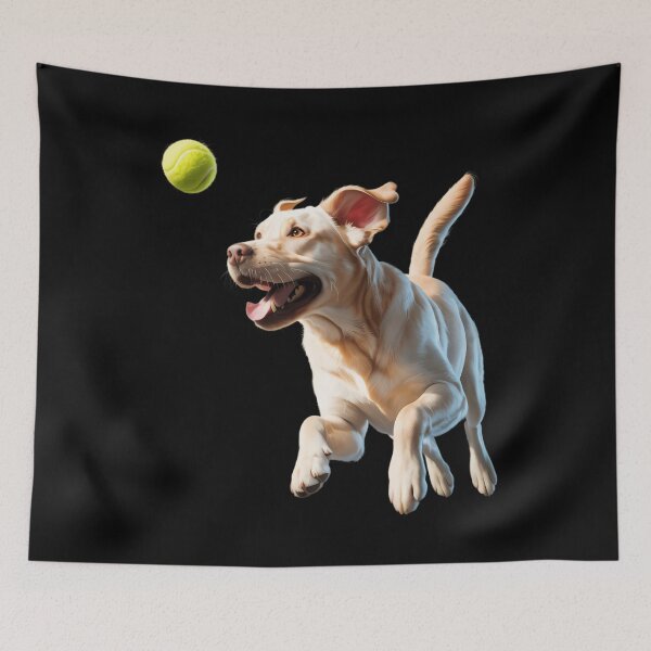 Item preview, Yellow Labrador Retriever chasing a ball Labrador Retriever designed and sold by Sunset4Bones.