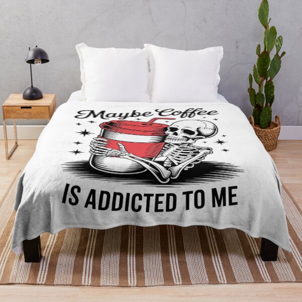 Item preview, Maybe Coffee is Addicted to Me Halloween Skeleton Coffee designed and sold by HaileyRobel.
