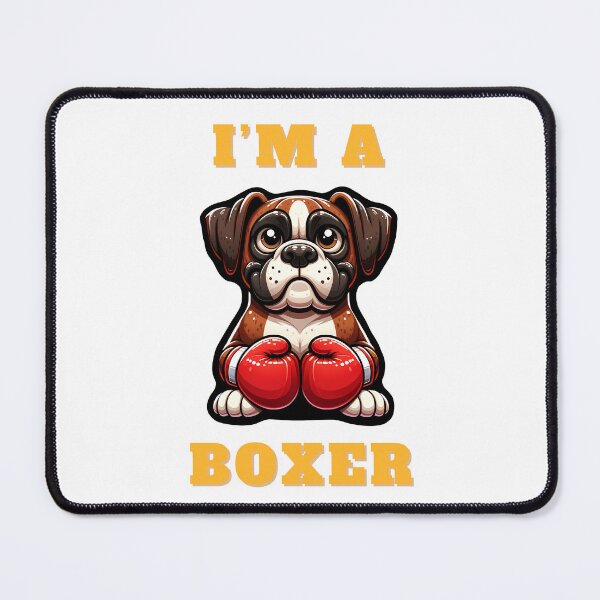 Item preview, Funny Boxer Dog with Boxing Gloves Cartoon Art designed and sold by ZenDoodle.