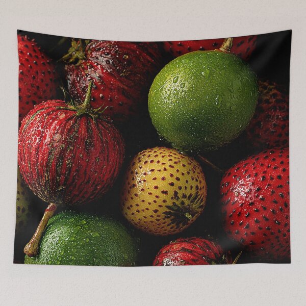 Item preview, Healthyfood Feast Vibrant Tropical Fruit Watercolor Bounty designed and sold by CrunchyGoats.