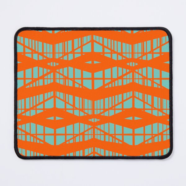 Item preview, Geometric Orange Blue Abstract Pattern designed and sold by capricedefille.