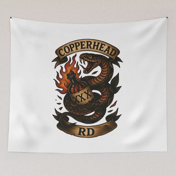 Item preview, Moonshine Runner Copperhead Road Tattoo designed and sold by UNK-Fatigues.