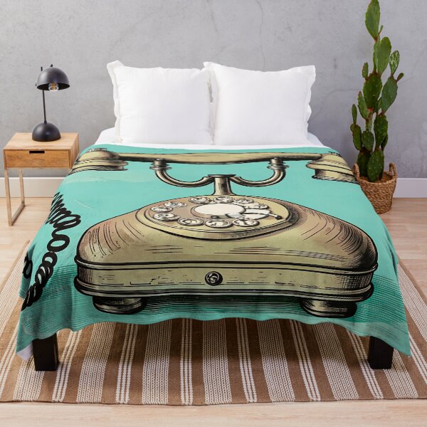 Item preview, Retro Teal Rotary Phone designed and sold by LanaGustavsson.