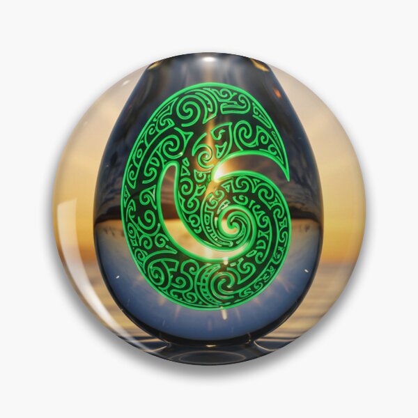 Item preview, Emerald Koru Wairua in a Droplet of Sunset designed and sold by KoruWairua-Arts.